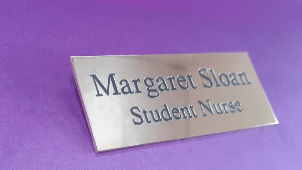 Personalised Engraved Solid Brass Rectangle Name Badges