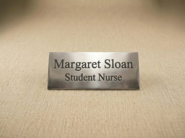 Luxury Solid Brass Name Tag | Professional Rectangular Badge