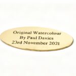Oval Brass Picture Frame Plaques - Image 2