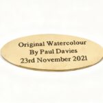 Oval Brass Picture Frame Plaques - Image 3