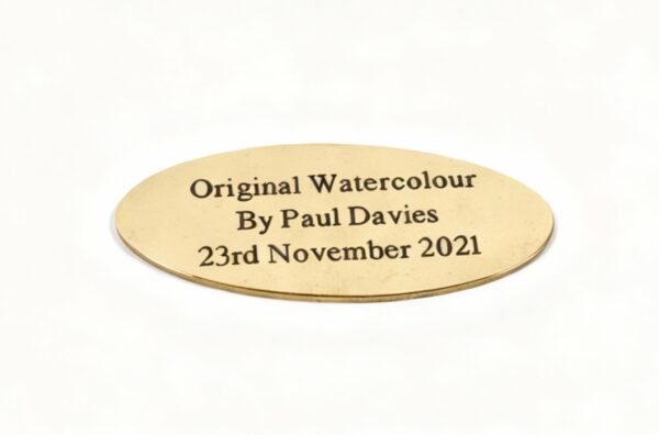 Oval Brass Picture Frame Plaques - Image 3