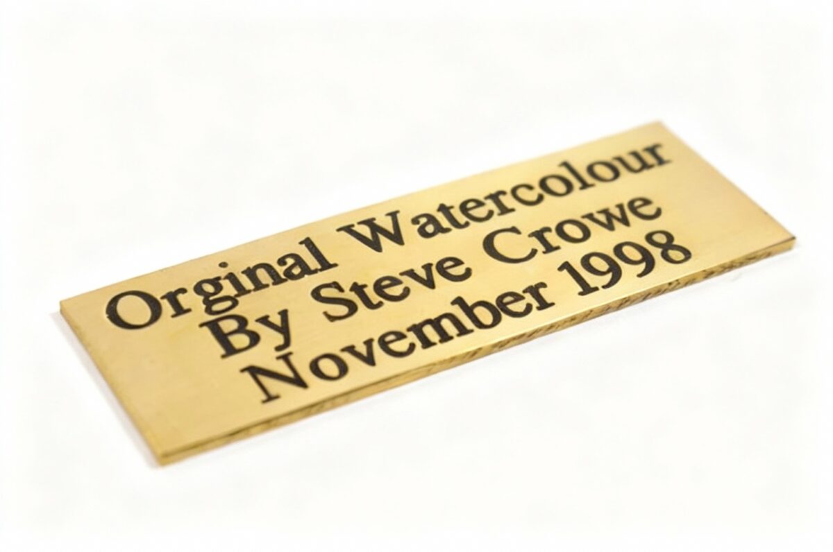 Rectangle Engraved Brass Picture Frame Plaques