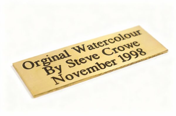 Rectangle Engraved Brass Picture Frame Plaques