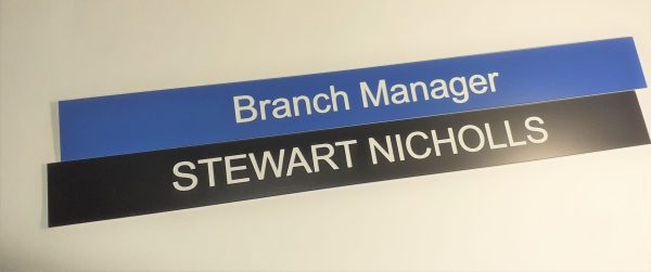 Coloured Acrylic Customisable Office Nameplate, 10x1 Inches