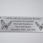 Butterfly Acrylic Bench Plaques 6" x 2" - Image 4