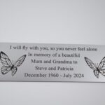 Butterfly Acrylic Bench Plaques 6" x 2" - Image 5