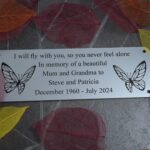 Butterfly Acrylic Bench Plaques 6" x 2" - Image 2