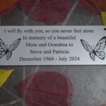 Butterfly Acrylic Bench Plaques 6" x 2" - Image 3