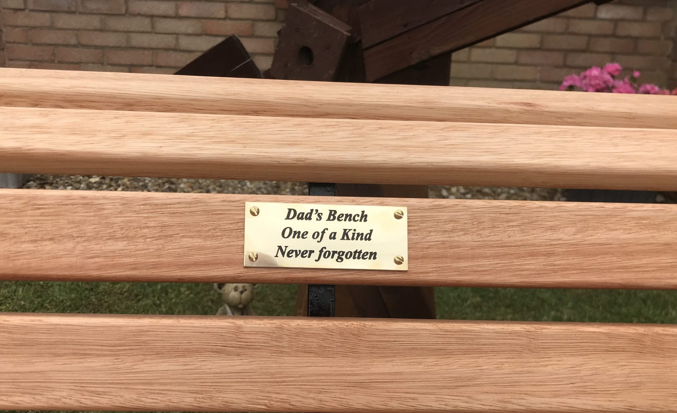 Restored Bench With A New Brass Plaque