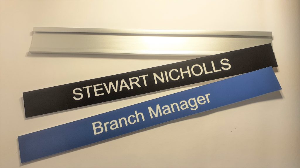 Interchangeable Door Signs with Aluminium Holders 10" x 1"