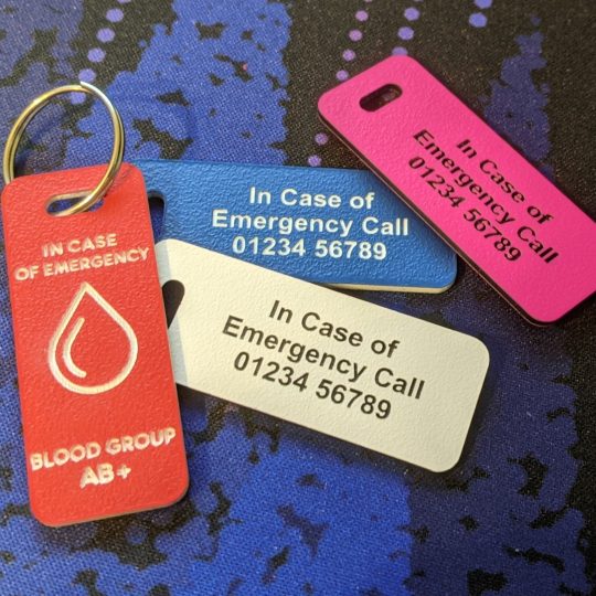 Various colours emergency tags, discreetly conveying critical medical information for effective emergency response