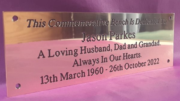 8" x 2" Commemorative Brass Bench/Wall Plaques for Timeless Tributes