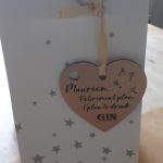 A thoughtful addition to your gifts: custom-engraved acrylic heart plaque