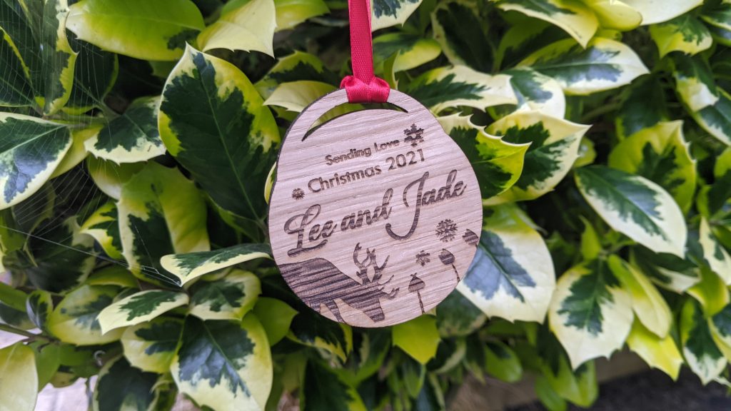 Christmas Tree Decorations "Sending Love Christmas 2021"