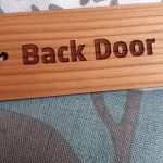 Wooden keyring in a small size with tastefully engraved details and a supplied split ring