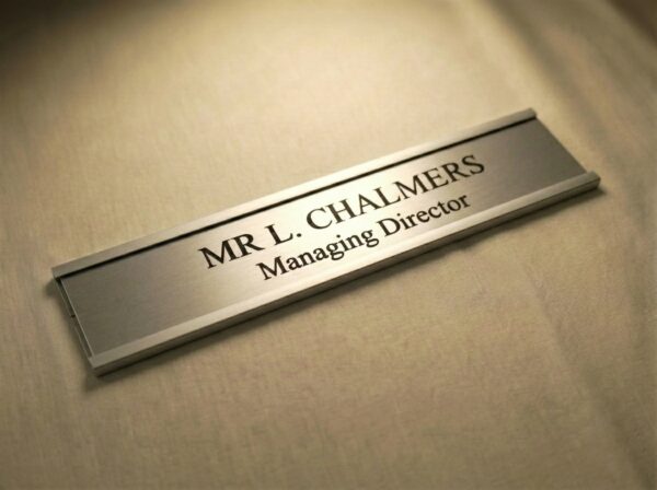 Aluminium Door Name Plate Set | Custom Engraved & Interchangeable (10x2 Inch)