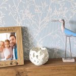 Personalised Engraved 4"x6" Photo Frames, An oak veneer photograph frame. It has been personalised with text etched on the frame showing a picture of a family.