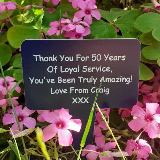 Custom Engraved Plant Markers: Personalise Your Garden with coloured Acrylic Markers