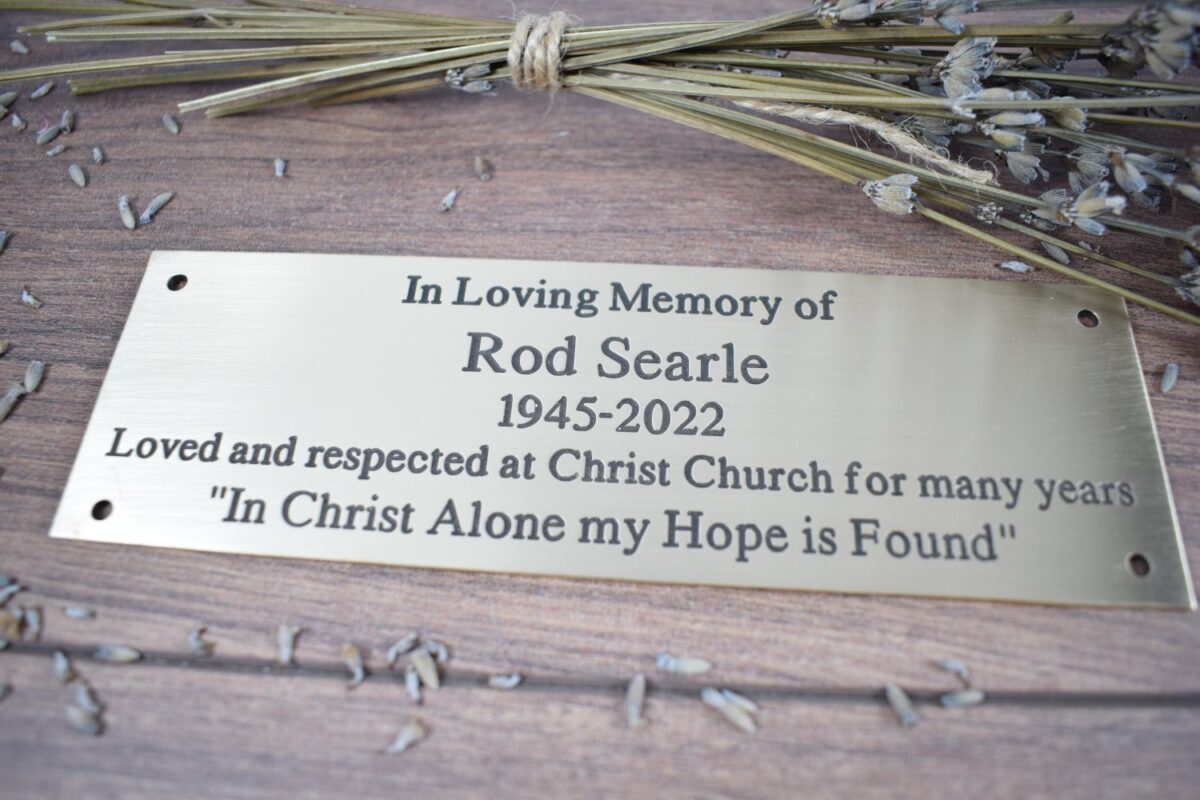 Personalised Engraved Brass Plaques (150mm x 40mm)