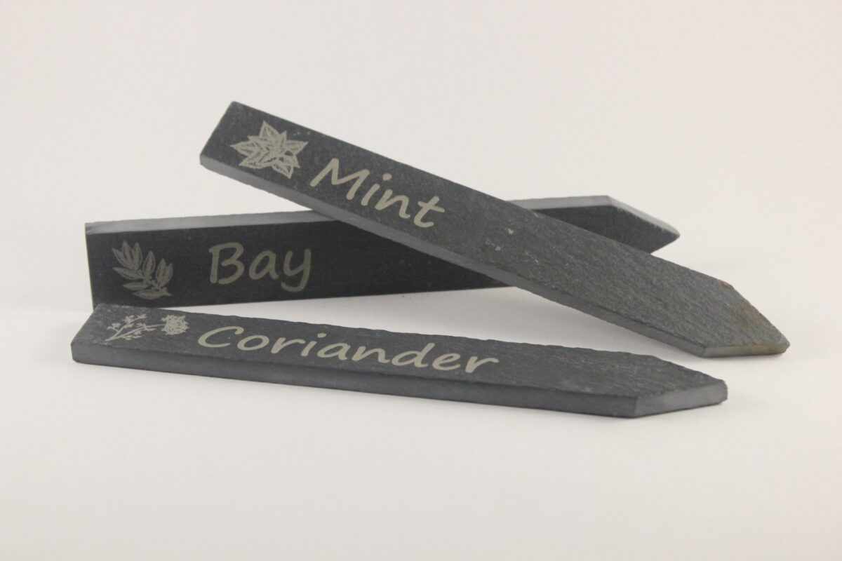Slate Plant Markers - Engraved Garden Gifts