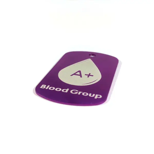 personalised medical alert pendant ID tags with chain